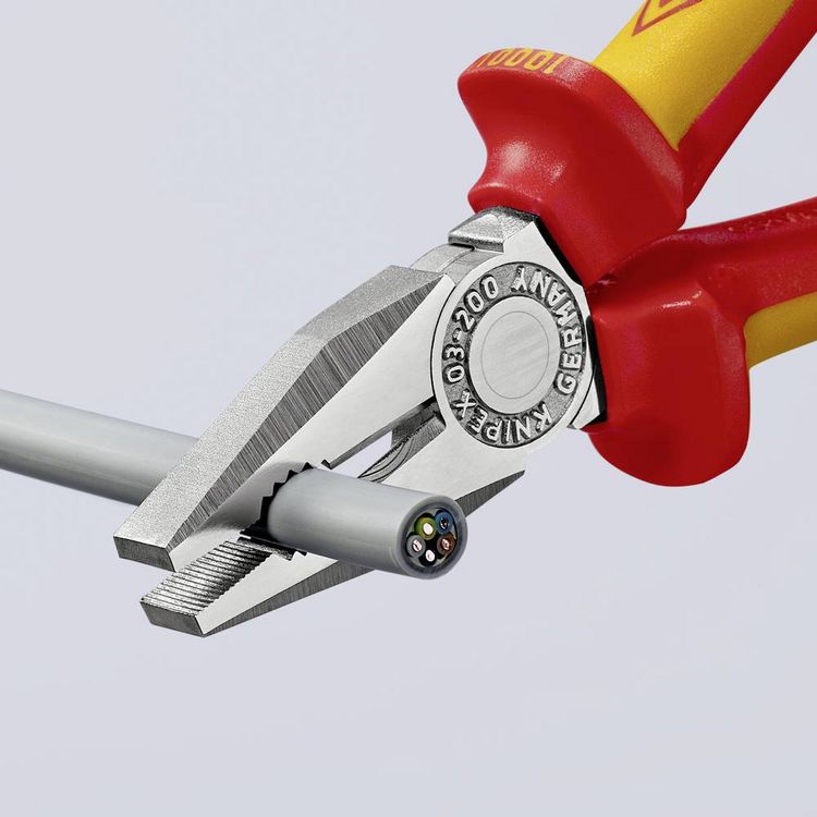 Produktbild: Knipex 03 06 200 VDE Kombizange 200mm DIN ISO 5746, DIN EN 60900