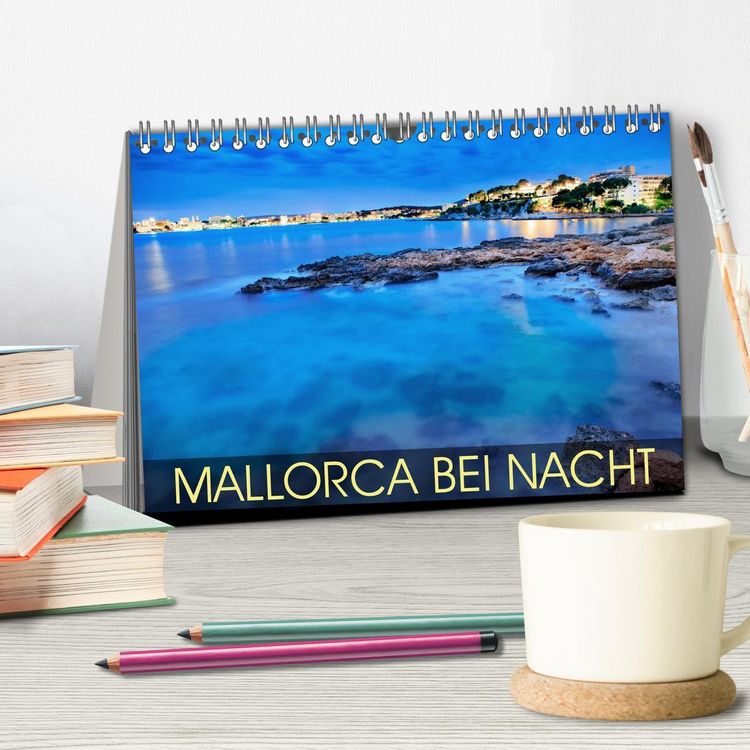 Produktbild: MALLORCA BEI NACHT (Tischkalender 2026 DIN A5 quer), CALVENDO Monatskalender
