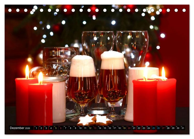 Produktbild: Biergenuss zu jeder Jahreszeit (Tischkalender 2026 DIN A5 quer), CALVENDO Monatskalender