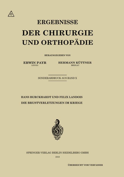 Produktbild: Die Brustverletzungen im Kriege