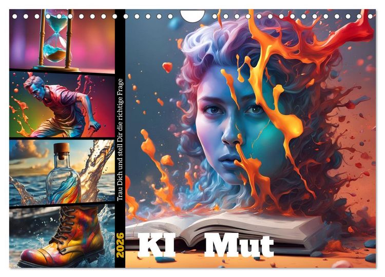 Produktbild: KI Mut - Trau Dich und stell Dir die richtige Frage (Wandkalender 2026 DIN A4 quer), CALVENDO Monatskalender