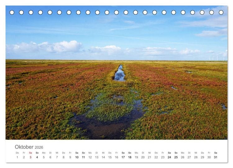 Produktbild: Nordfriesland (Tischkalender 2026 DIN A5 quer), CALVENDO Monatskalender
