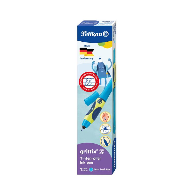 Produktbild: Pelikan Tintenschreiber griffix&reg; f&uuml;r Linksh&auml;nder, Neon Fresh Blue