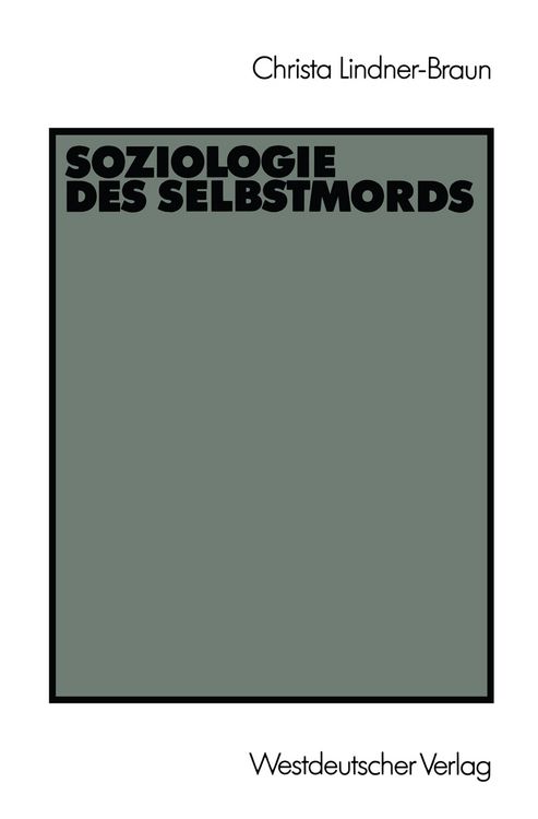 Produktbild: Soziologie des Selbstmords