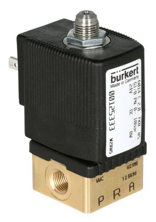 Produktbild: B&uuml;rkert Direktgesteuertes Ventil 125342 6014 230 V/AC Geh&auml;usematerial Messing Dichtungsmaterial FKM 1 St.