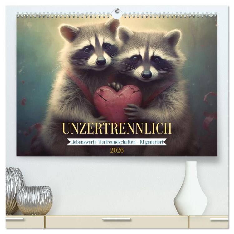 Produktbild: Unzertrennlich (hochwertiger Premium Wandkalender 2026 DIN A2 quer), Kunstdruck in Hochglanz