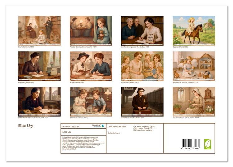 Produktbild: Else Ury (Wandkalender 2026 DIN A3 quer), CALVENDO Monatskalender