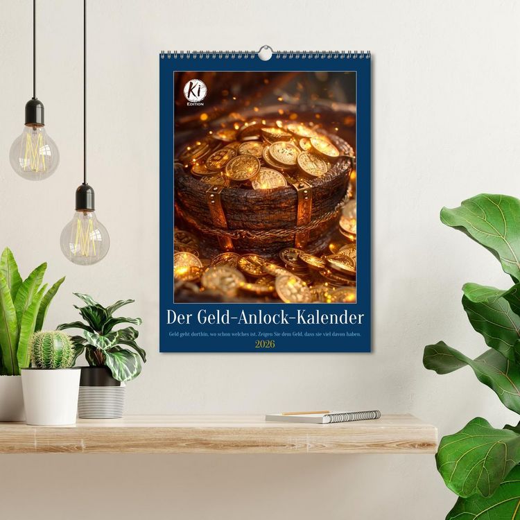 Produktbild: Der Geld-Anlock-Kalender (Wandkalender 2026 DIN A3 hoch), CALVENDO Monatskalender