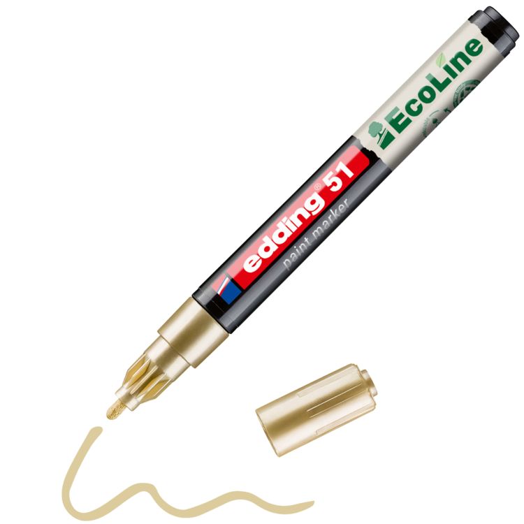 Produktbild: Edding 51 EcoLine 4-51-053 Lackmarker Gold 1 mm, 2mm