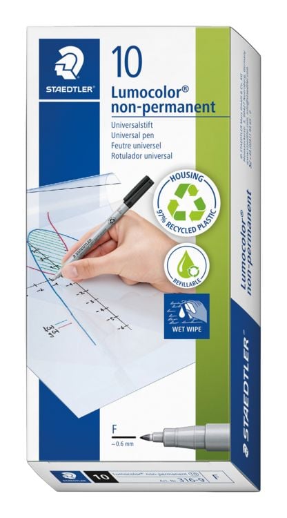 Produktbild: STAEDTLER Universalstift Lumocolor 316 non-permanent F, schwarz