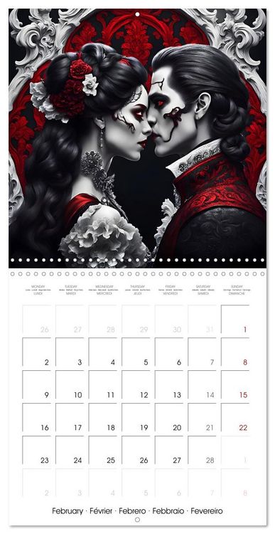 Produktbild: Vampire Pairs of Darkness (Wall Calendar 2026 12 &times; 12 Inch) CALVENDO 12 Month Wall Calendar