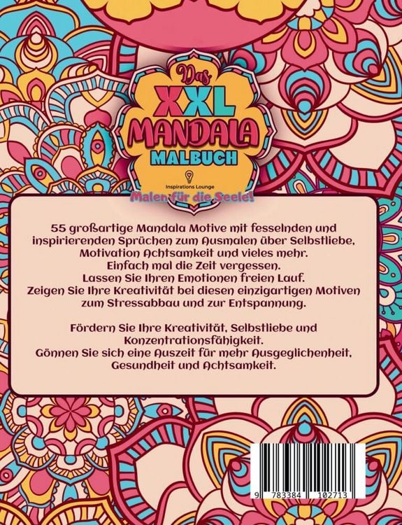 Produktbild: XXL MANDALA Malbuch: Inspiration & Selbstliebe