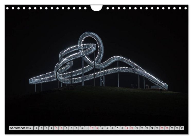 Produktbild: Es wird Nacht in Duisburg (Wandkalender 2026 DIN A4 quer), CALVENDO Monatskalender