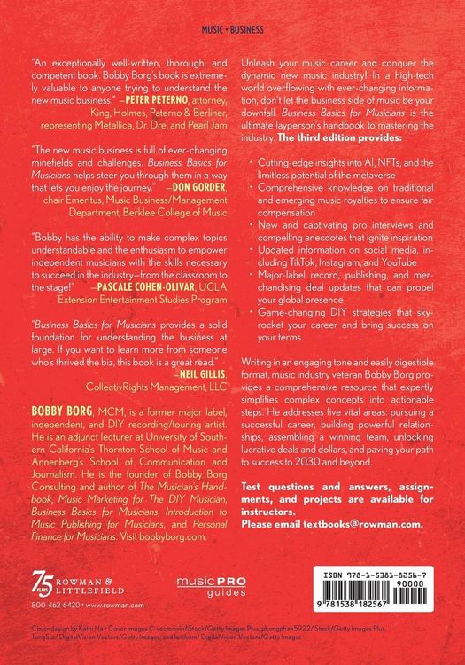 Produktbild: Business Basics for Musicians