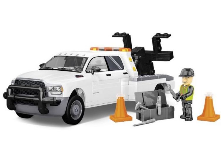 Produktbild: COBI 24611 - RAM 350 Wrecker Tow Truck, Pickup Pannenhilfe, Ma&szlig;stab 1:35, Bausatz, 295 Teile+1 Figur