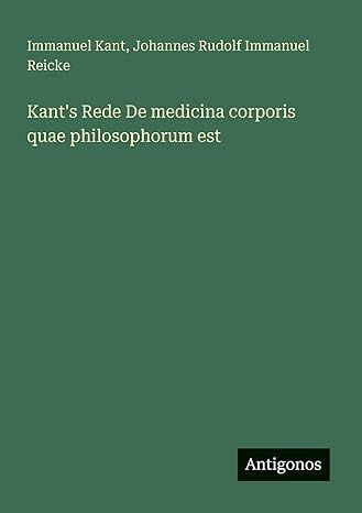 Produktbild: Kant's Rede De medicina corporis quae philosophorum est