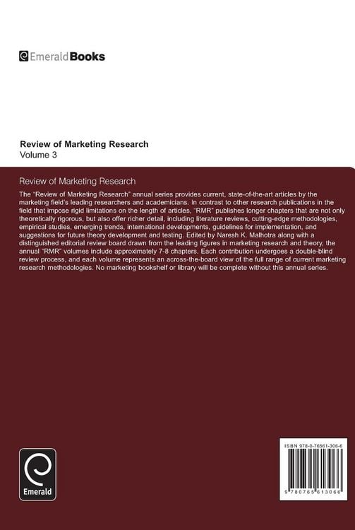 Produktbild: Review of Marketing Research
