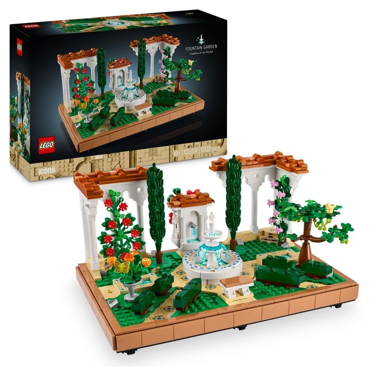 Produktbild: LEGO Icons Springbrunnengarten, Bauset f&uuml;r Erwachsene, Zimmer-Deko 10359