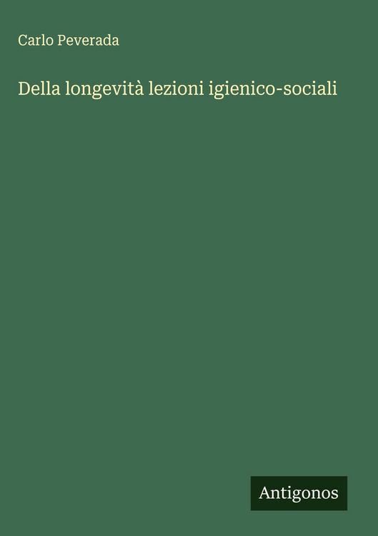 Produktbild: Della longevit&agrave; lezioni igienico-sociali