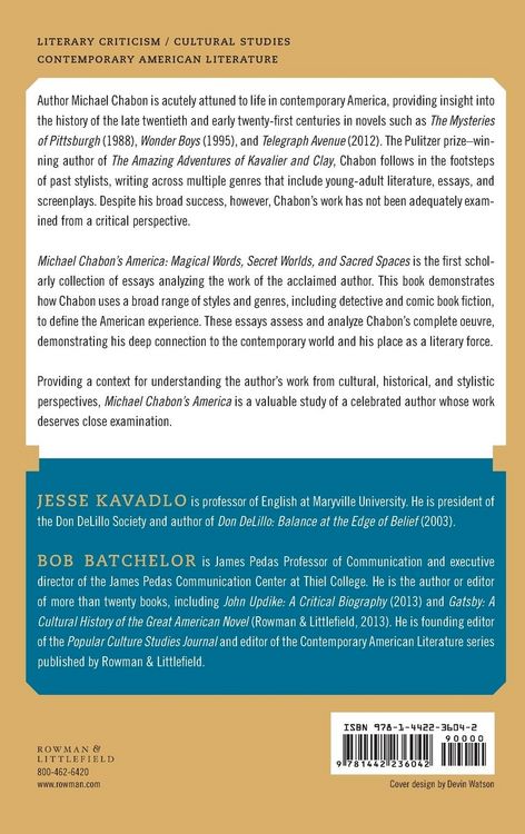 Produktbild: Michael Chabon's America