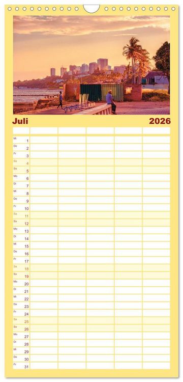 Produktbild: Familienplaner 2026 - Mosambik - Eine Perle im S&uuml;den Afrikas. mit 5 Spalten (Wandkalender, 21 x 45 cm) CALVENDO