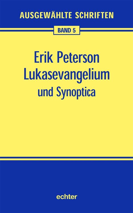 Produktbild: Lukasevangelium und Synoptica