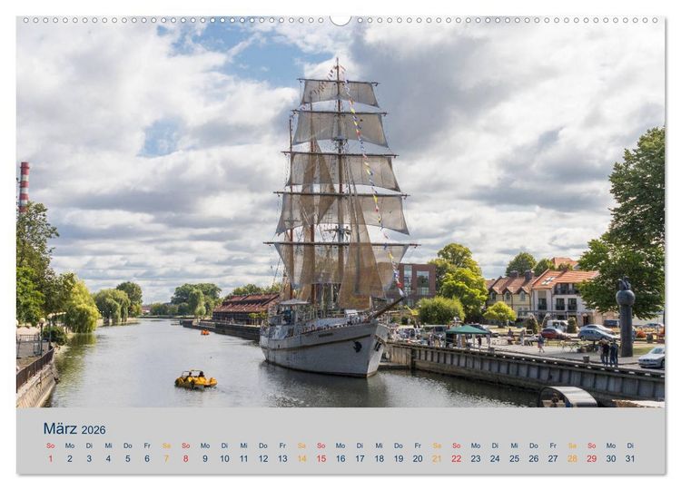 Produktbild: Charmante Baltische St&auml;dte entlang der Ostsee (Wandkalender 2026 DIN A2 quer), CALVENDO Monatskalender
