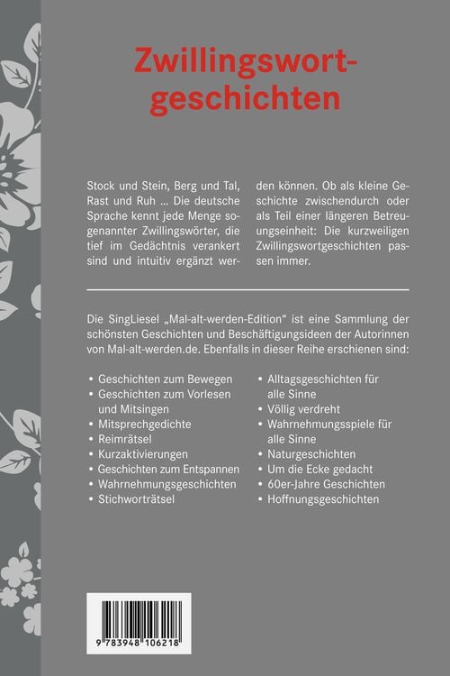 Produktbild: Demenz Besch&auml;ftigung - Zwillingswortgeschichten f&uuml;r Senioren