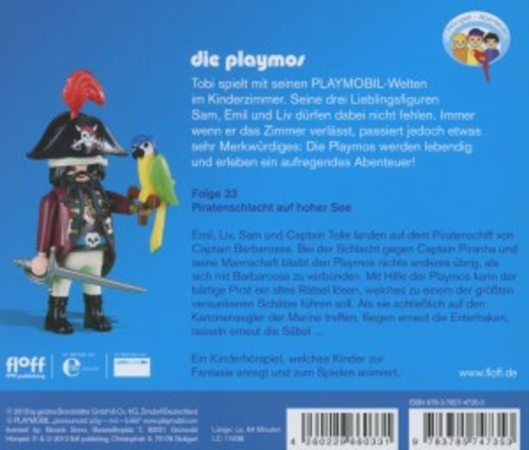 Produktbild: Die Playmos - Piratenschlacht auf hoher See, 1 Audio-CD, 1 Audio-CD