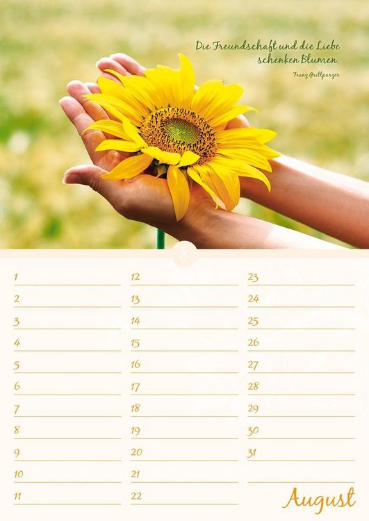Produktbild: Geburtstagskalender Bl&uuml;tenpracht - immerw&auml;hrend - (21 x 30)