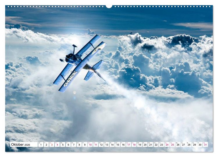 Produktbild: Modellflug in Szene gesetzt (hochwertiger Premium Wandkalender 2026 DIN A2 quer), Kunstdruck in Hochglanz