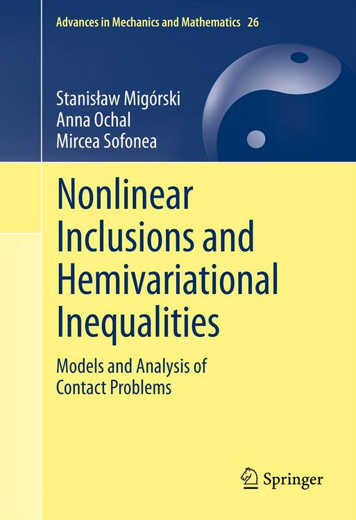 Produktbild: Nonlinear Inclusions and Hemivariational Inequalities