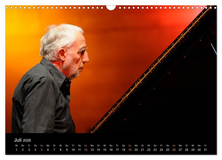 Produktbild: Jazz Pianisten 2026 (Wandkalender 2026 DIN A3 quer), CALVENDO Monatskalender