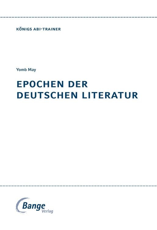 Produktbild: Epochen der deutschen Literatur