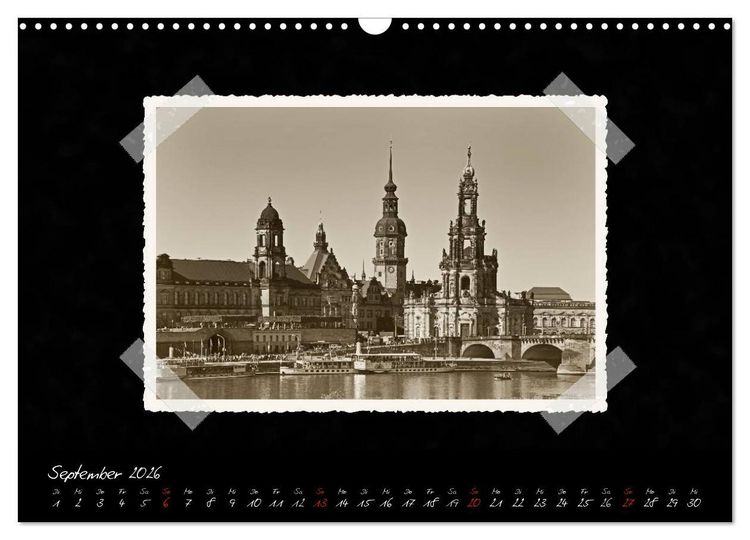 Produktbild: Dresden - Ein Kalender mit Fotografien wie aus einem alten Fotoalbum (Wandkalender 2026 DIN A3 quer), CALVENDO Monatskalender