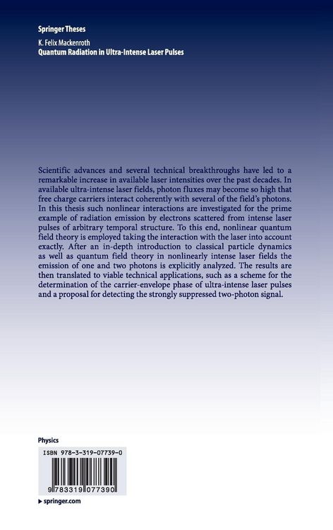 Produktbild: Quantum Radiation in Ultra-Intense Laser Pulses