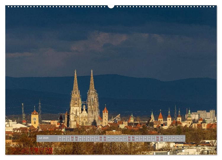 Produktbild: Regensburg Mittelalterliche Stadt mit Flair an der Donau (hochwertiger Premium Wandkalender 2026 DIN A2 quer), Kunstdruck in Hochglanz