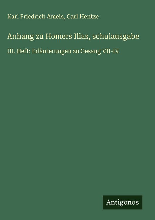 Produktbild: Anhang zu Homers Ilias, schulausgabe