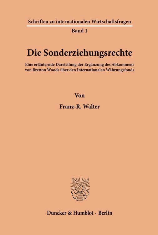 Produktbild: Die Sonderziehungsrechte.