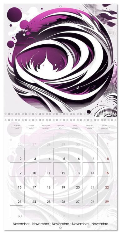 Produktbild: Essence de l'abstraction (Calendrier mural carr&eacute; 2026 30x30 cm) Calendrier double avec une page pour vos prises de notes