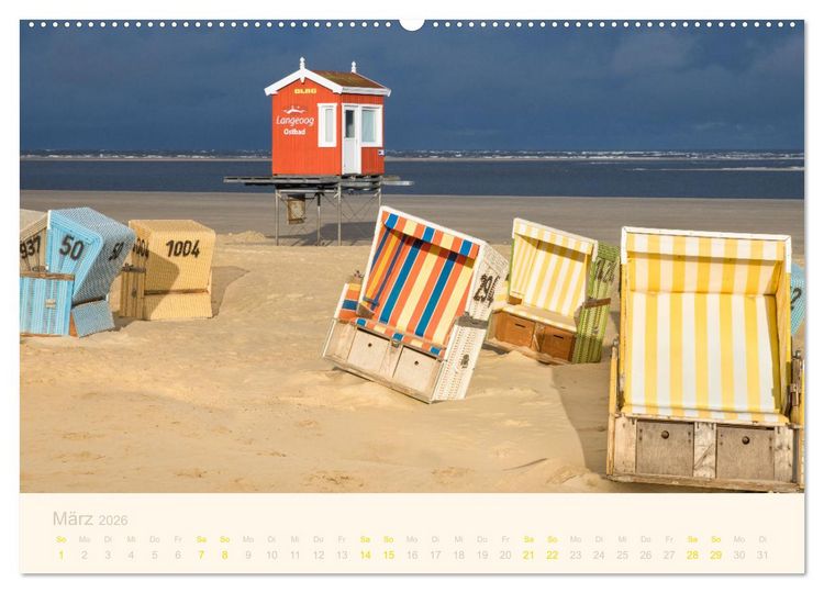 Produktbild: Traumstr&auml;nde der Nordsee (hochwertiger Premium Wandkalender 2026 DIN A2 quer), Kunstdruck in Hochglanz