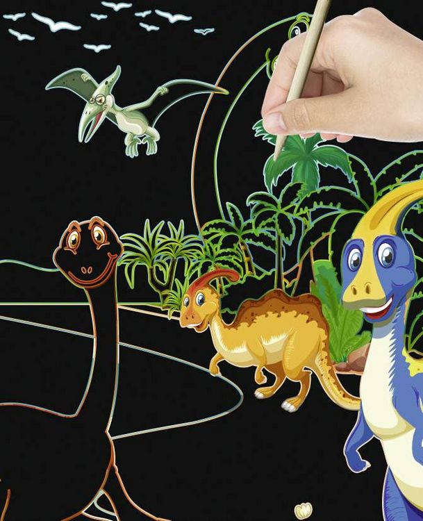 Produktbild: Mein magisches Kratzel Buch "Drachen & Dinos"