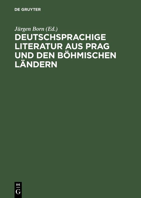 Produktbild: Deutschsprachige Literatur aus Prag und den b&ouml;hmischen L&auml;ndern