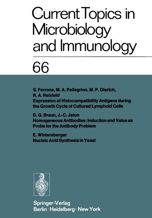 Produktbild: Current Topics in Microbiology and Immunology