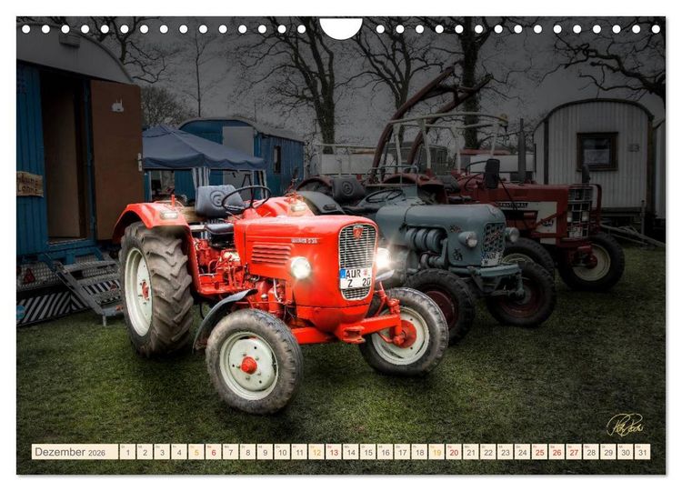 Produktbild: Oldtimer - Traktoren f&uuml;r Liebhaber (Wandkalender 2026 DIN A4 quer), CALVENDO Monatskalender