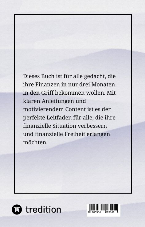 Produktbild: Wie du in 3 Monaten deine Finanzen in den Griff bekommst