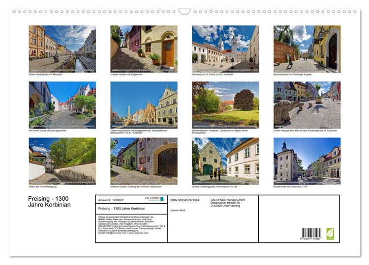 Produktbild: Freising - 1300 Jahre Korbinian (Wandkalender 2026 DIN A2 quer), CALVENDO Monatskalender
