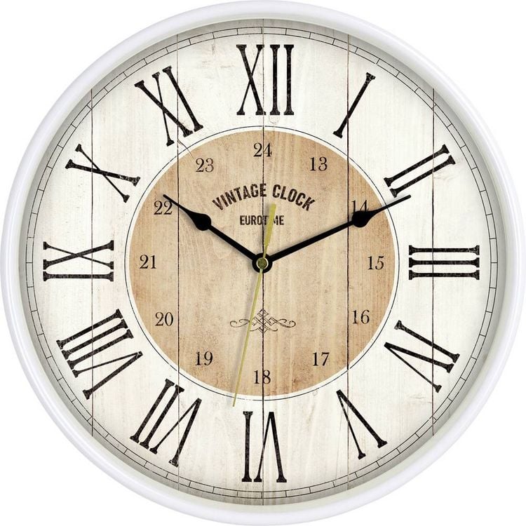 Produktbild: EUROTIME 81748-07 Quarz Wanduhr 30.5cm Wei&szlig;