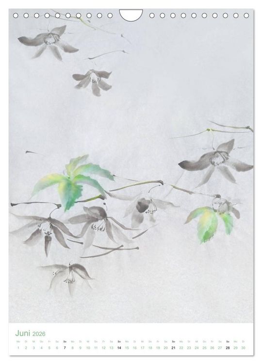 Produktbild: Jahreszeiten in Stil japanischer Malerei - Kunst (Wandkalender 2026 DIN A4 hoch), CALVENDO Monatskalender