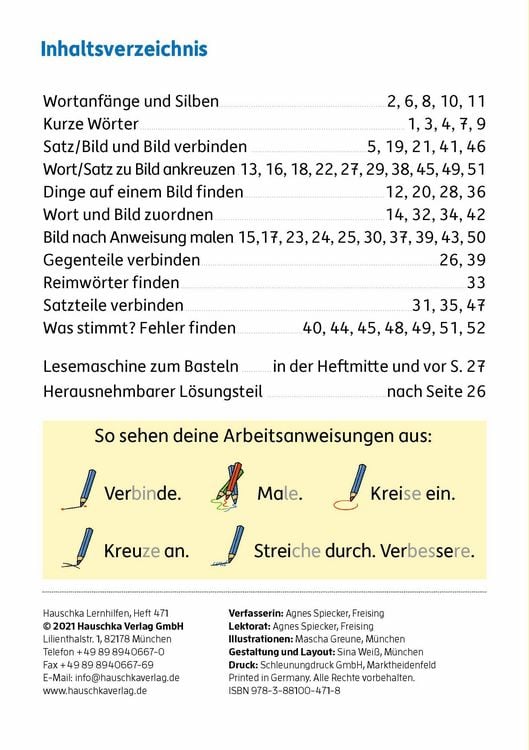Produktbild: Mein &Uuml;bungsheft Lesen 1. Klasse - Vom Wort zum Satz